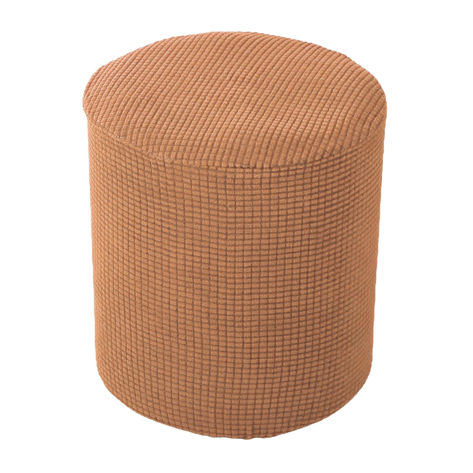 

Stylish Ottoman Slipcover for Foot Rest Stool - Elasticized Design кофейный
