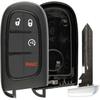 Key Fob Shell for Dodge RAM 2013-2018 with Battery, Alliskeys Replacement Smart Remote Keyfob Case Cover 4 Buttons Suitable for Dodge RAM 2013-2018