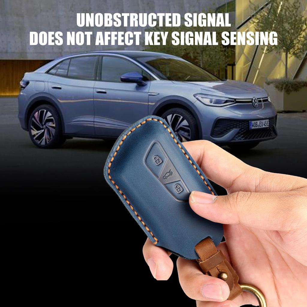 Leather Car Key Case Cover for VW Volkswagen Golf 8 MK8 ID.3 ID.4 Cupra Skoda Octavia A8 SEAT MK4 2020 2021 Formentor Tarraco