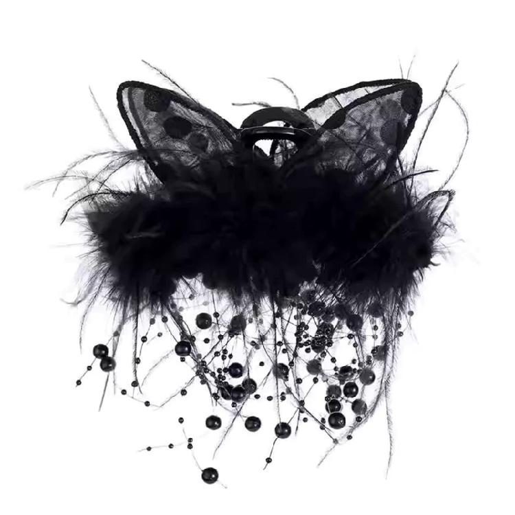 

Beach Feather Hair Claw Clip Ponytail Claw Princess Barrettes Hair Adornment M