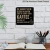 2D Flat, 1pc Vintage Coffee-Themed Metal Wall Sign "Coffee Is Close To Happiness" - Retro Tin Style Plaque Suitable for Home, Office, Cafe, Decor