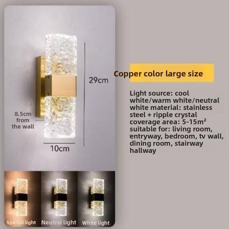 Modern Crystal Wall Light With Led Lamp And Wall For Bedroom And Living Room Decor