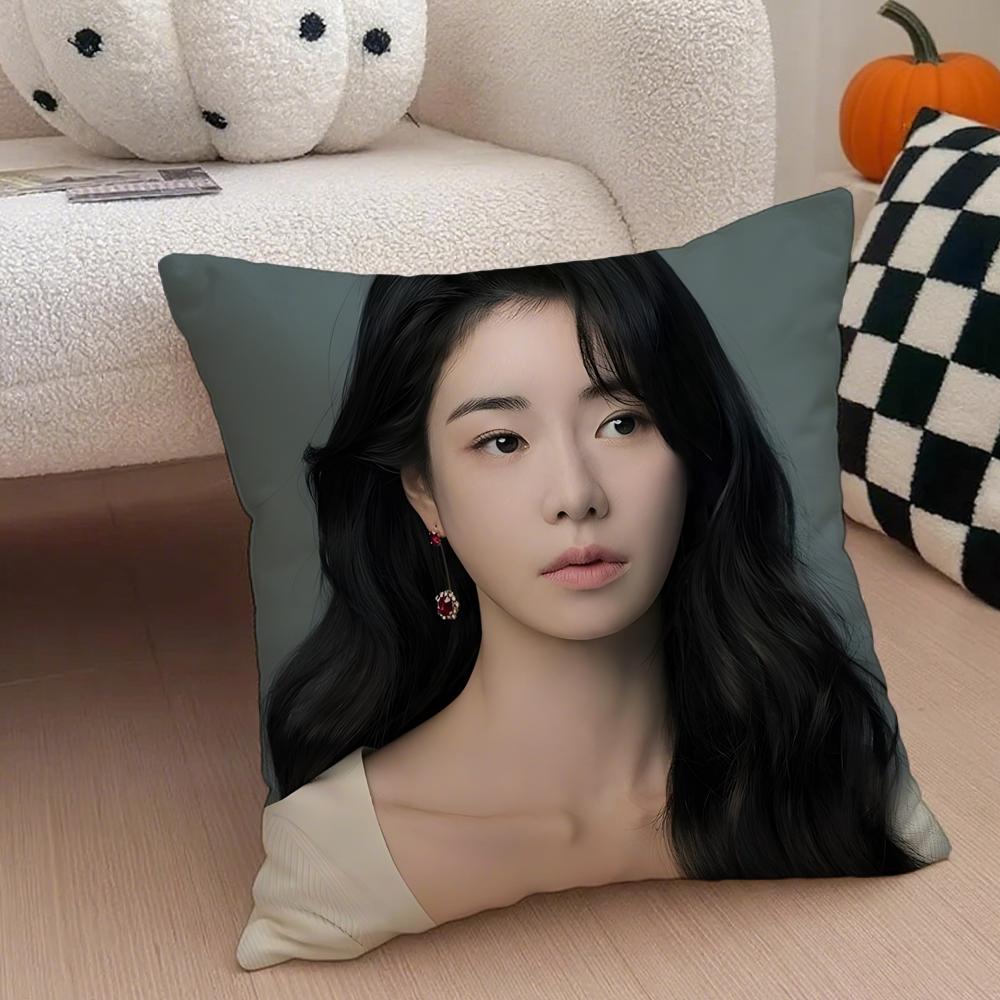 Actor Seductive LLim Jiyeon Cushion Cover Throw Pillow Cover Hidden Button Durable Polyester Chair Cushion