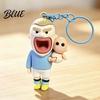 Backpack Charm Accessory Cartoon Football Player Keychain Pendant Big Mouth Man Handbag Hanging Decoration Charm Bag Decorative Accessory,