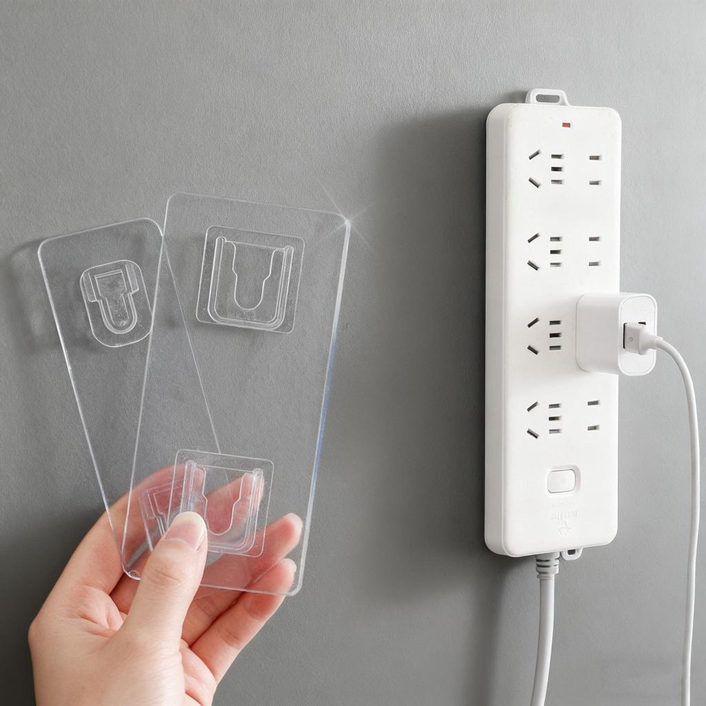 2Pcs Double-Sided Adhesive Wall Hooks Hanger Strong Transparent Hooks Suction Cup Sucker Wall Storage Holder For Kitchen Bathroom