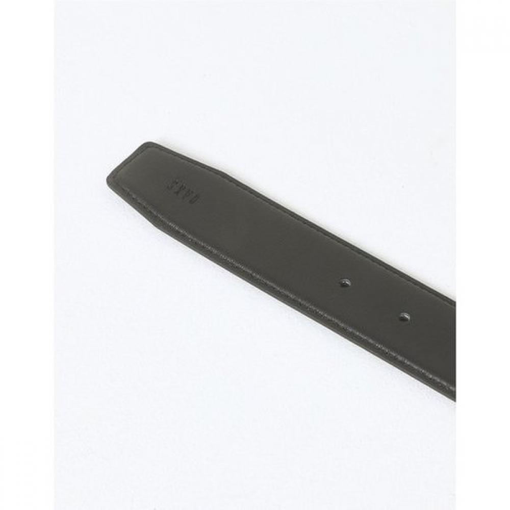 Daks Black Buckle Dd Logo Embossed Leather Belt Dbbe6e048bk