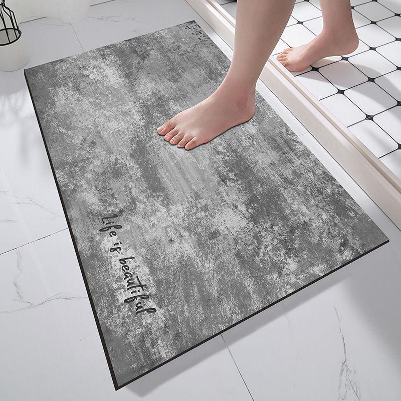 Simple Bathroom Diatom Mud Slip-resistant Mat Toilet Carpet Entry Door Mat Toilet Door Moisture-wicking Foot Mat