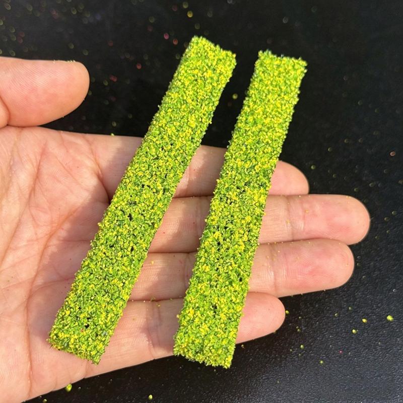 8Pcs/Pack Simulation Shrub Strips Model Hedge Bush Miniature Landscape For Ho Scale Train Diorama Wargame Sand Table