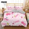 Fashion Sleep Bedding Collection Makeup Cosmetic Theme Bedspread Cover Polyester Perfume Lipstick Nail Polish Brush Print Pattern Quilt Cover King