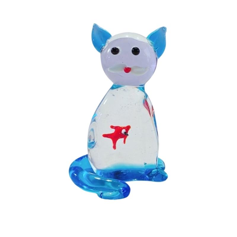 Glass Fish Tanks Figurines Collectibles Figurines Glass Fish Tanks Statue for Home Office Bedroom Aquarium Decorations