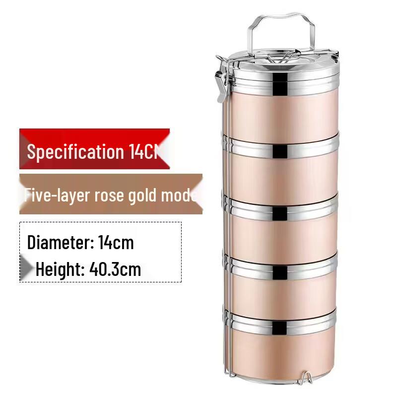 Chushan Sea 304 Stainless Steel 5-Layer Thermal Lunch Box