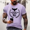 Fashionable Round Neck Short Sleeve Work Clothes Printed Tops For Mens Summer Tops