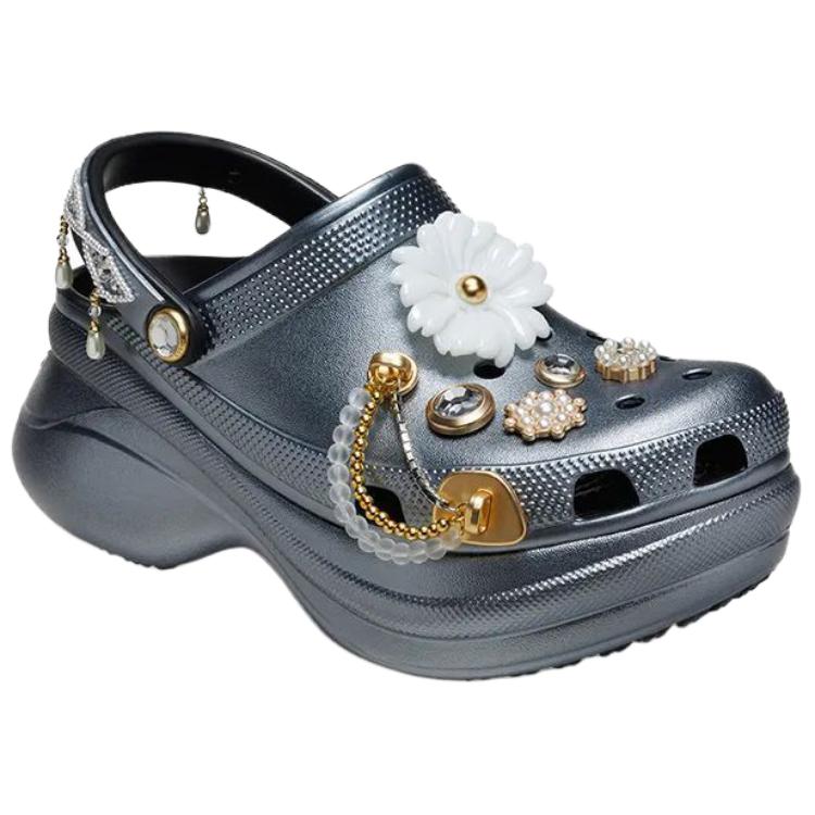 Crocs Classic Crush Pearlized Clog Metallic Grey Women's 211519-001