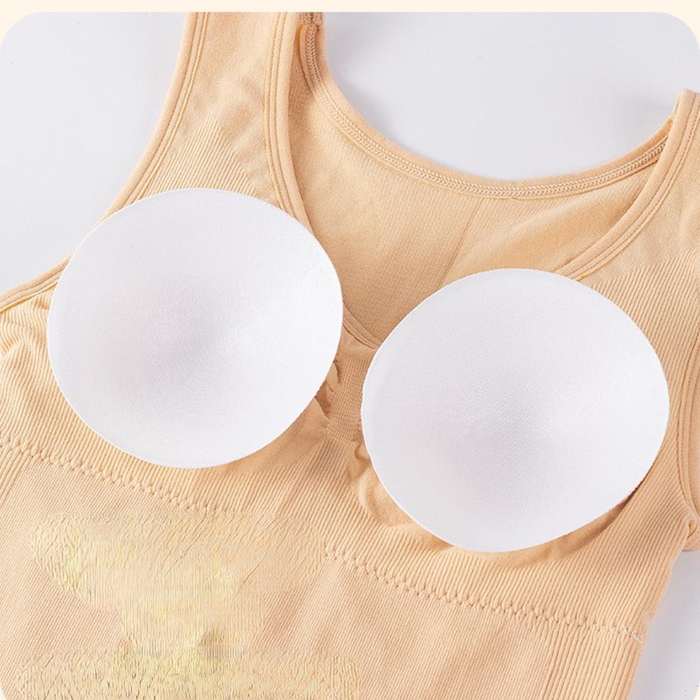 Women Shapewear Padded Tummy Control Tank Top Slimming Camisole Removable Body Shaping Compression Vest Corset
