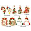 1 Piece 304 Stainless Steel Christmas Charms 18K Gold Plated Enamel Snowman Candy Cane Tree Pendant For Necklace Earrings Making