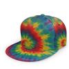 Baseball Cap Men Women Rainbow Tie Dye Adjustable 3D Printed Snapback Flat Bill Hip Hop Hat