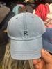 R Letter Embroidery Washed Denim Soft Top Baseball Cap Couple Versatile Travel Cap