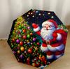 Weihnachts-Magie-Nacht Kompakter Reise-Automatikschirm Kompakt & Langlebig 8-Rippen-Design Stabile Konstruktion Reise-Essential Mode-Liebhaber