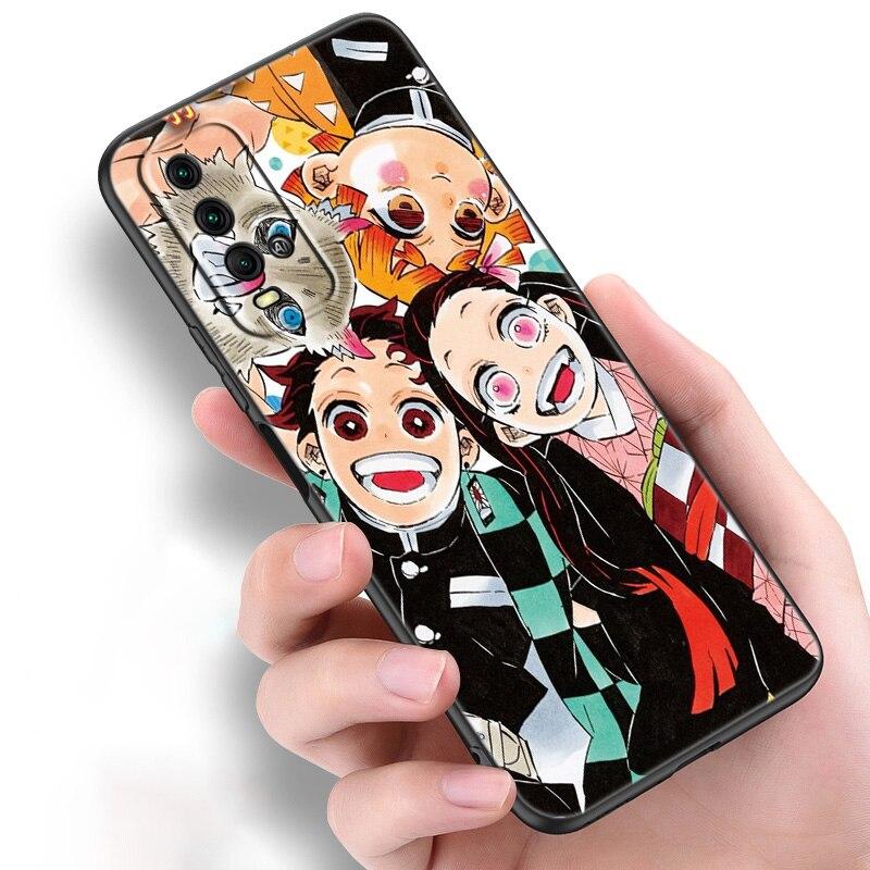 Cartoon Japan Anime Demon Slayer Silicone Phone Case For Xiaomi Redmi Note 11 10 9 8 Pro 11T 10T 10S 9S 8T 9 9A 9C 9T Cover