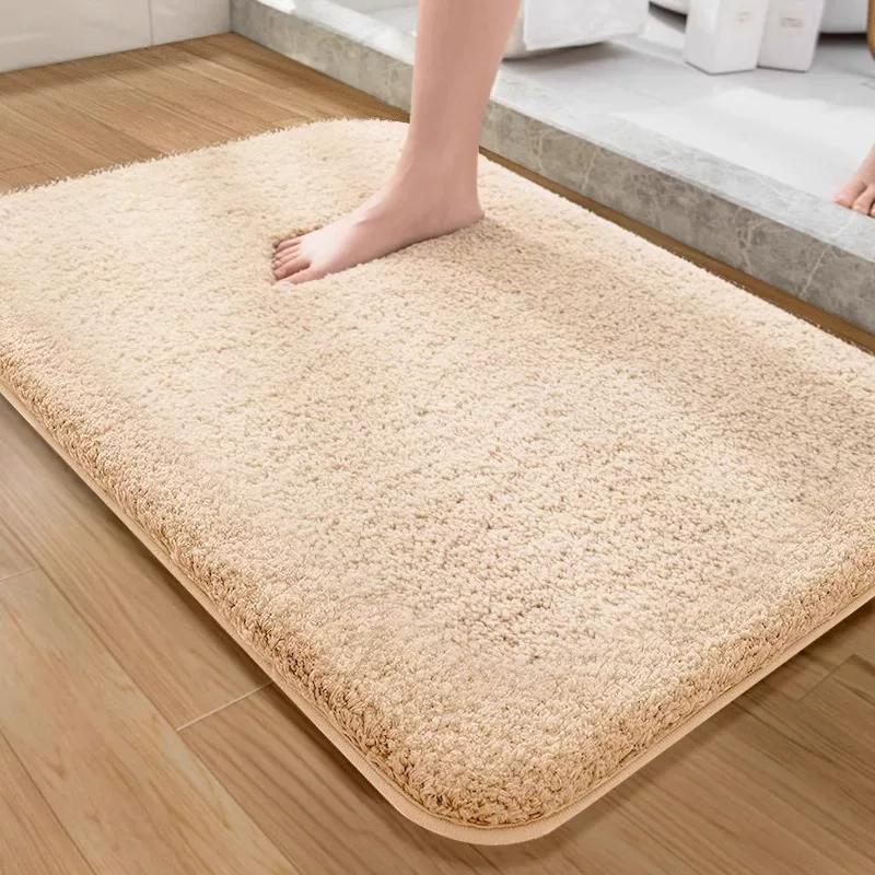 Japanese-Style Bathroom Floor Mat, Absorbent Door Mat, Quick-Dry Foot Mat, Non-Slip Toilet Carpet, Restroom Mat