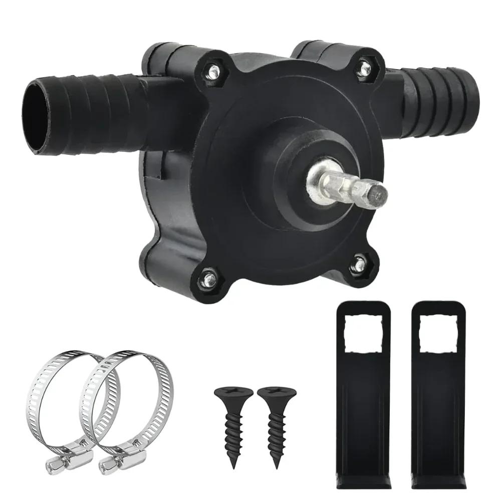 

Портативний електричний буровий насос Самовсмоктувальні насоси для перекачування рідини Невеликий побутовий водяний насос Інструмент для саду на відкритому повітрі чорний