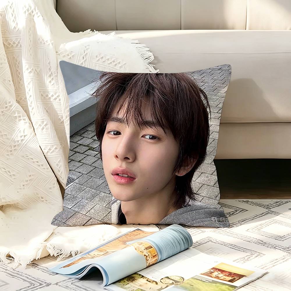 Kpop Idol JJuhoon Pillow Case Living Room Sofa Cushion Cover Suitable For Home Bedroom Room Decoration
