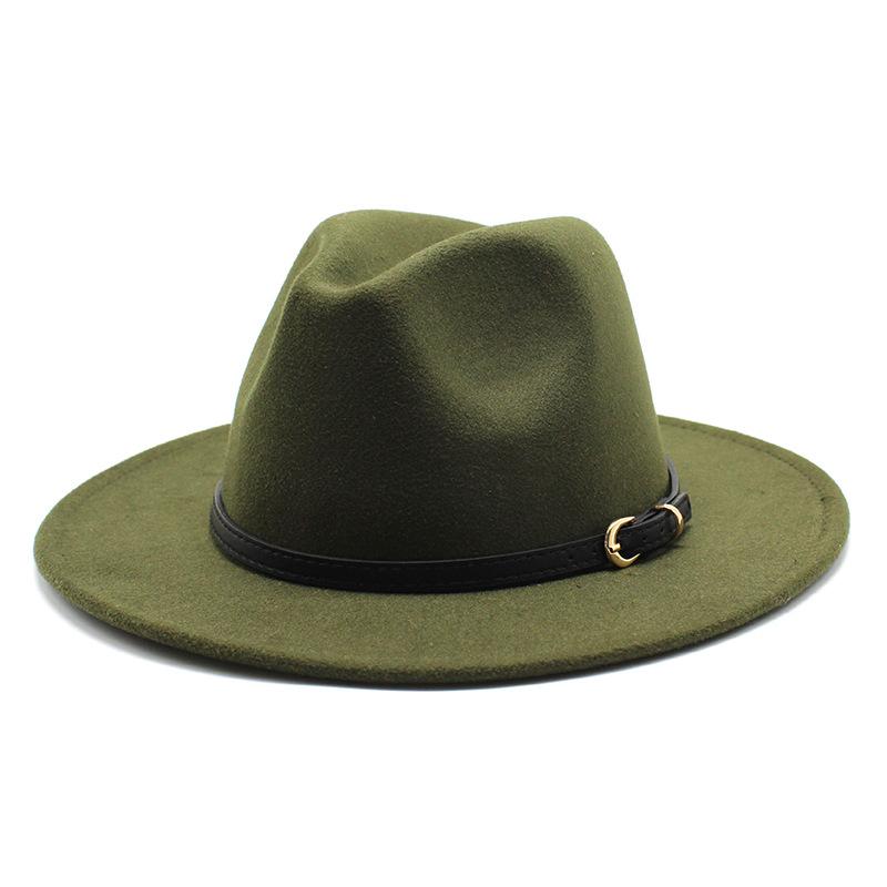 Jazz Hat Season British Retro Top Hat Men'S And Women'S Woolen Hats