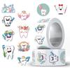 500 Stück/Rolle Niedliche Zähne Cartoon Rollenaufkleber Kawaii Zähne Versiegelungsaufkleber DIY Gepäck Handy Gitarre Wasserdichter Aufkleber Kinder Spielzeug
