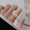 925 Silver Bow Adjustable Rings For Women Luxury Quality Jewelry Gift Female Accessories Jewellery