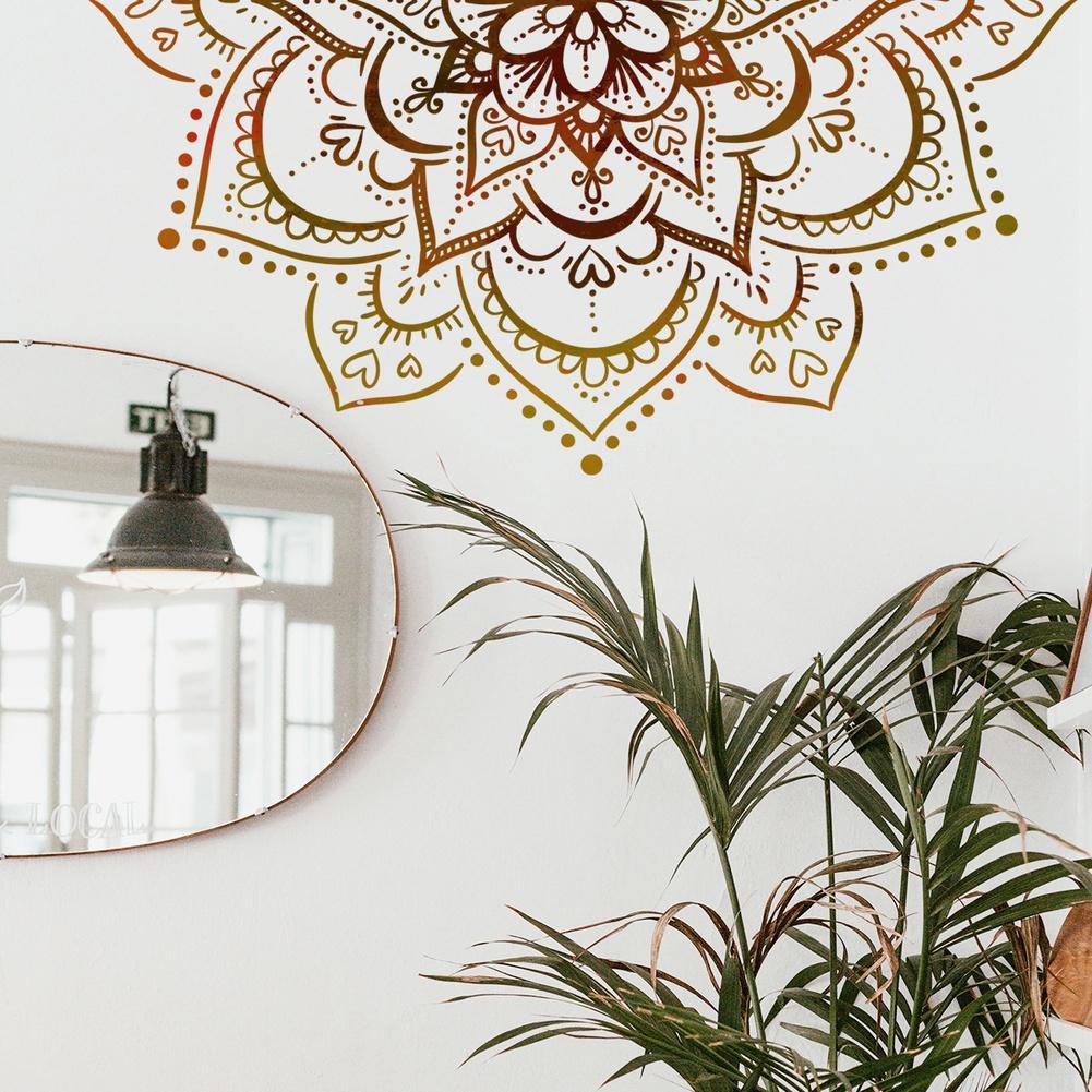 Lotus Wall Sticker Mandala Wall Decal Repositionable