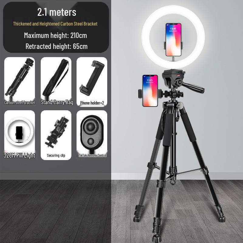 Universal Outdoor Tripod with Fill Light for Mobile and SLR Cameras
