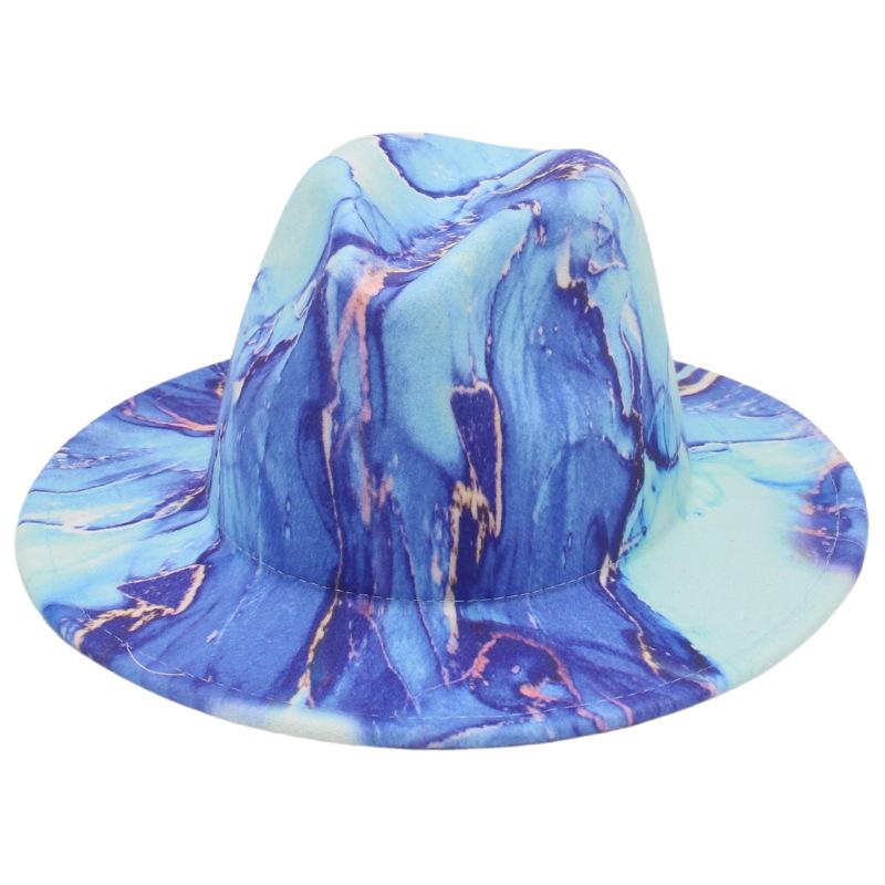 2022 Klobouk Fedora Potisk Barva Klobouk Plstěný klobouk Jazzový klobouk