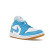 Air Jordan 1 Low Dark Powder Blue Gum Women Sneakers White Gum-Light-Brown DC0774-104