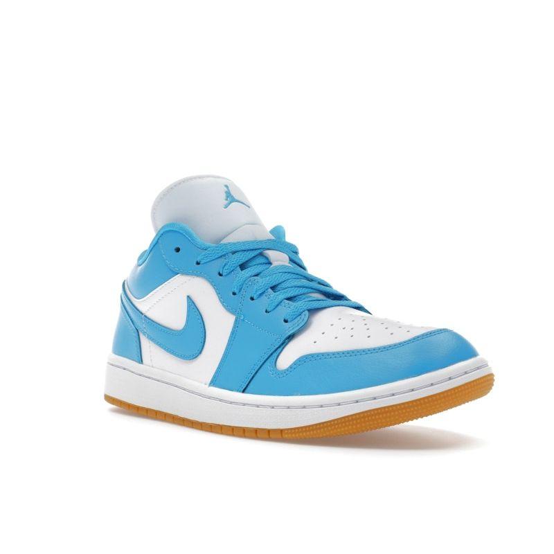 Air Jordan 1 Low Dark Powder Blue Gum Women Sneakers White Gum-Light-Brown DC0774-104