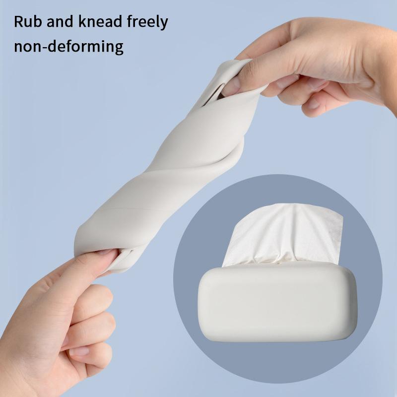 Soft Waterproof Tissue Box Cover Silicone Reusable Wet Wipe Boxes Light Luxury Tissue Box Holder Bathroom Kitchen Paper Holder
