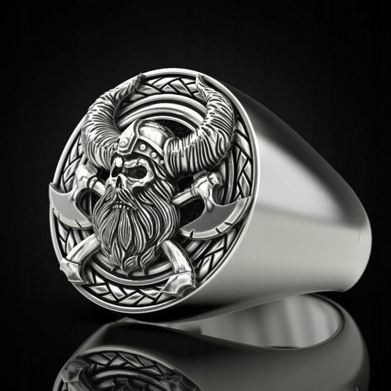 Nordic Viking Fight Axe Ring 149