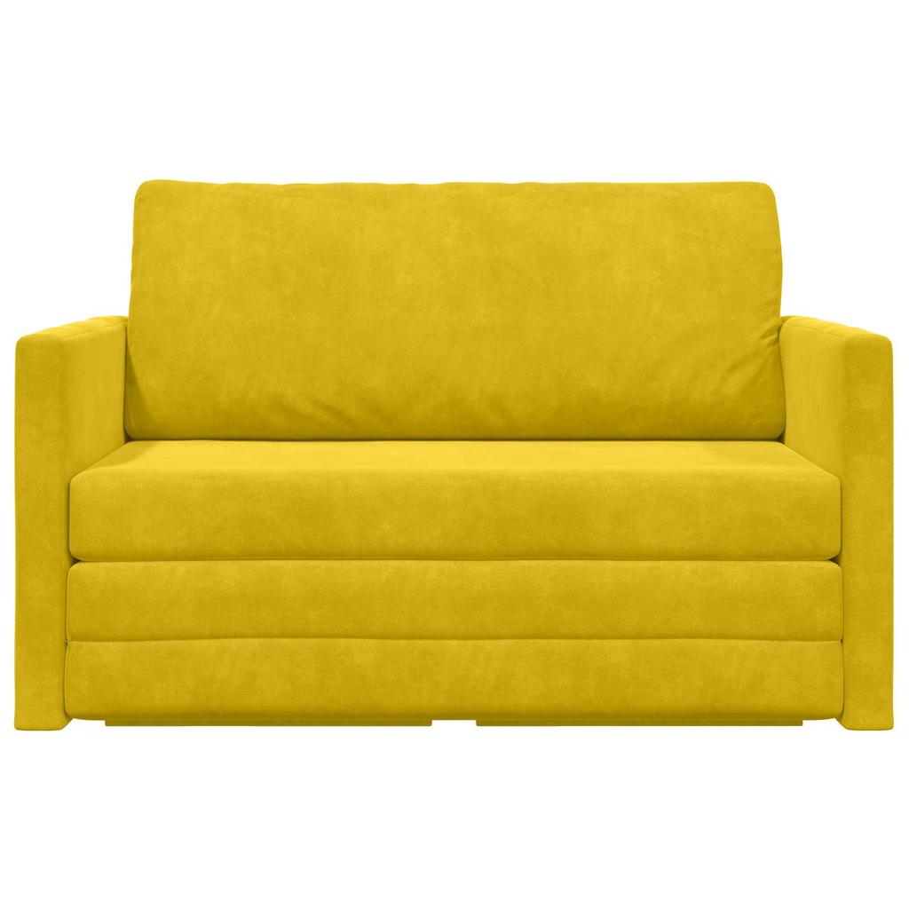 Sofa Bed Sunflower Yellow 124 X 71 X 78 Cm Velvet