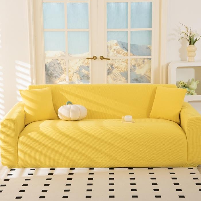 Adjustable Elastic Sofa Cover Armchair Protector Corner L Shape Stretch Slipcovers Couch Cover 1/2/3/4/5 Seater For Living Room