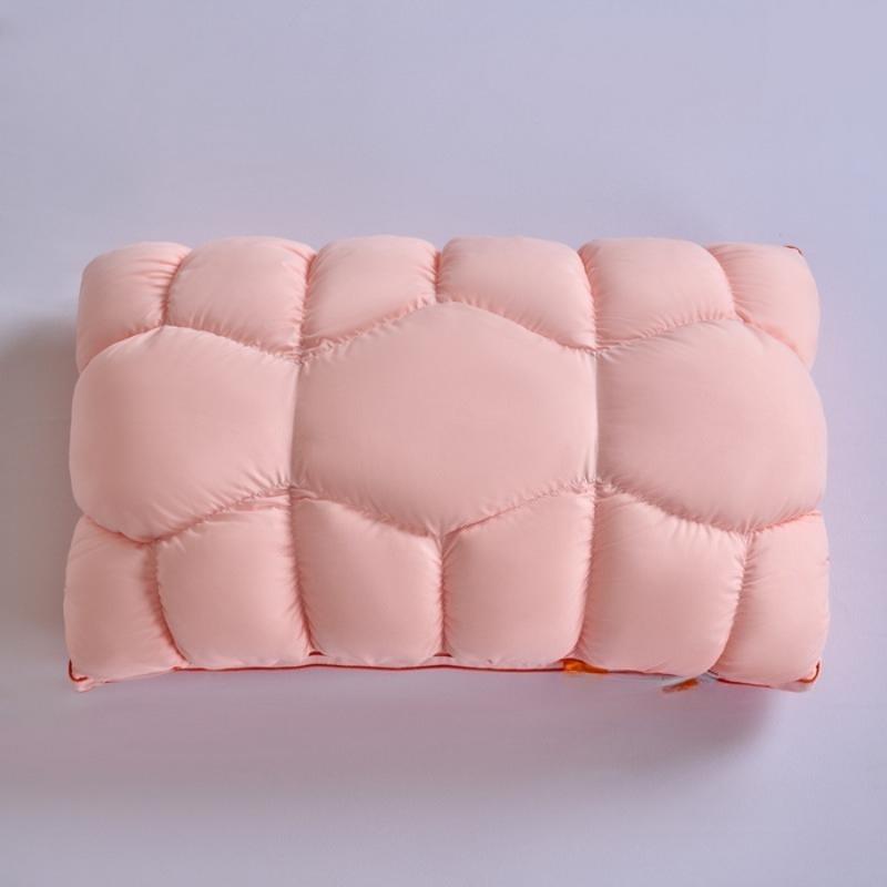 

Spring and summer super soft and skin-friendly feather velvet pillow household comfortable neck pillow breathable and soft 48x74cm 1pcs рожевий
