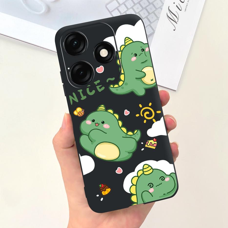 For Tecno Spark 20C Case BG7n Cute Dinosaur Cartoon Cover Soft Silicone Phone Case For Tecno Spark 20 Pro Spark20 C Shell Bumper