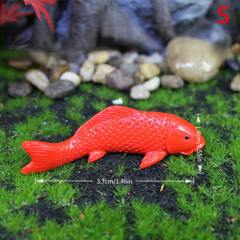 

Gift Cartoon Mini Koi Fish Ornament Resin Crafts Cute Carp Figurines Simulation DIY Small Fish Statue Fairy Garden Decorations