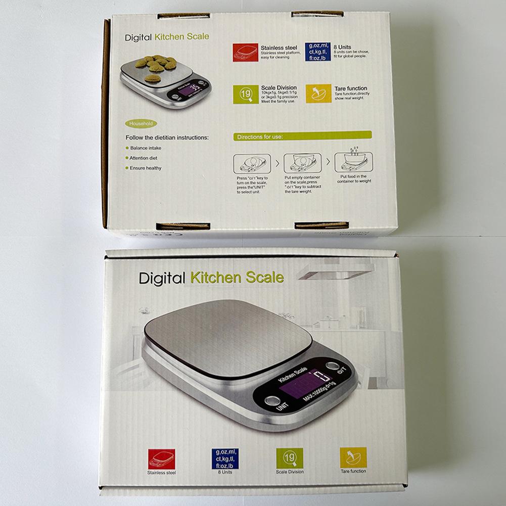 Rechargeable Stainless Steel Kitchen Scale for Baking and Coffee
