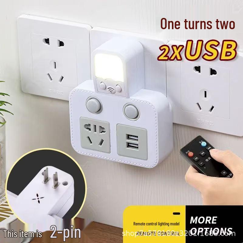 Universal Two-hole Socket Converter: 2-pin To 3-pin USB Plug Adapter