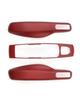 Porsche Macan Cayenne 718 Key Fob Cover, Porsche Cayman Panamera 911 Boxster Accessories Keychain Key Chain Cover (Bordeaux Red)