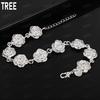 925 Sterling Silver Exquisite 3D Relief Rose Bracelet - Charming Gift Jewelry