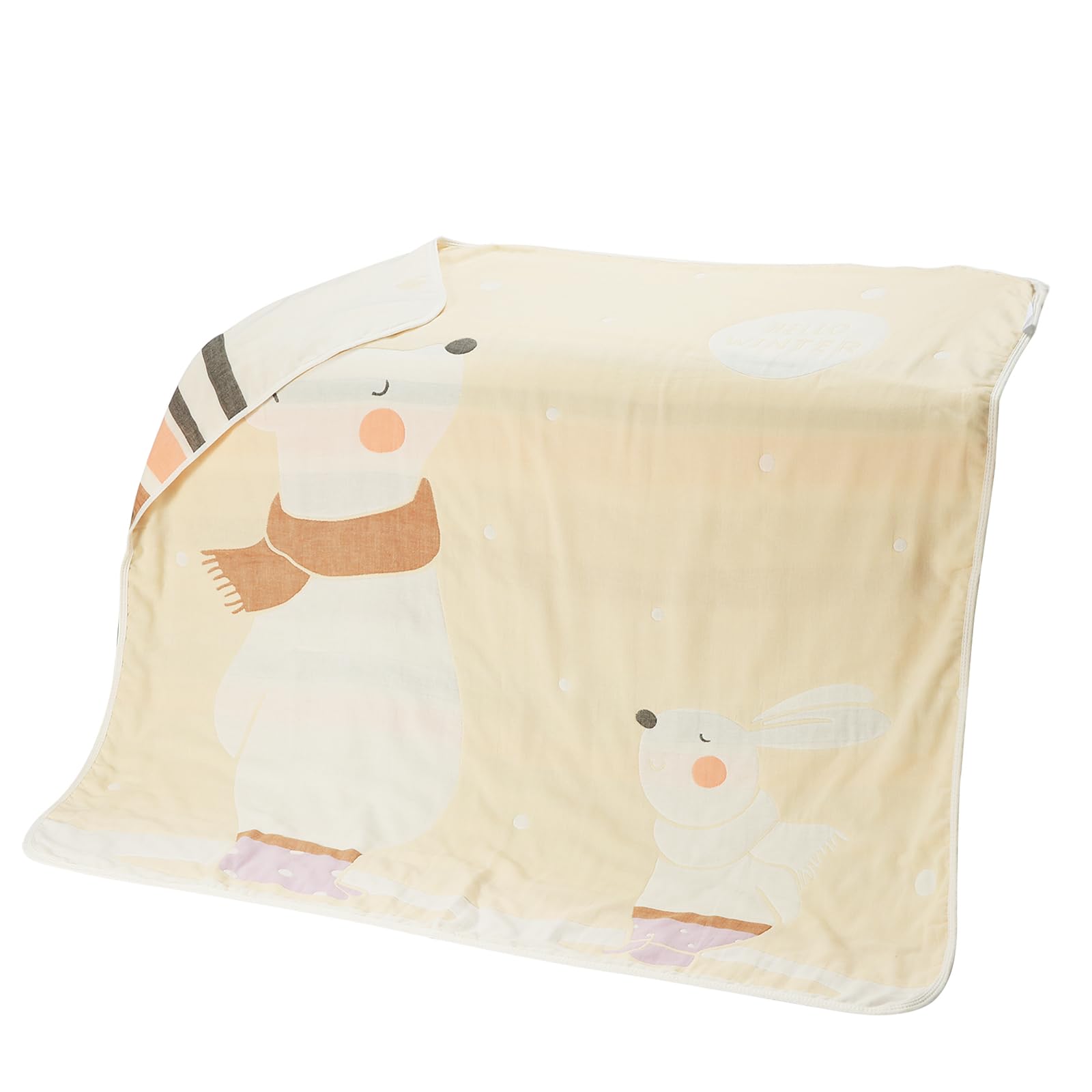 

Детская марля Идеально для сна и Мягкая и Детский желтый [MOMSMENU] Пеленка, 6-слойное одеяло, Детский сад, 100% хлопок, Очаровательный, 110x110см, Подарок, жёлтый