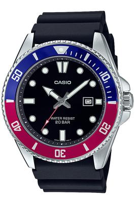 Casio Online Exclusive Black Watch, Collection, Model, MDV-107-1A3JF, Men's,