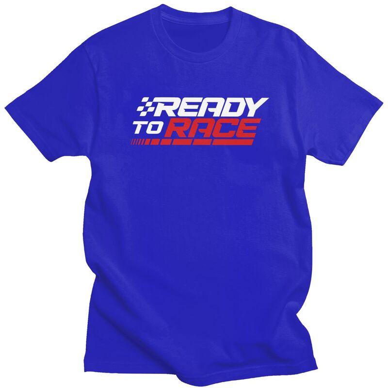 Custom Ready To Race T Shirts for Men 100 Cotton Tee Tops Motorcycle Rider Racing Sport Tshirts ShortSleeve Fashion Tshirt