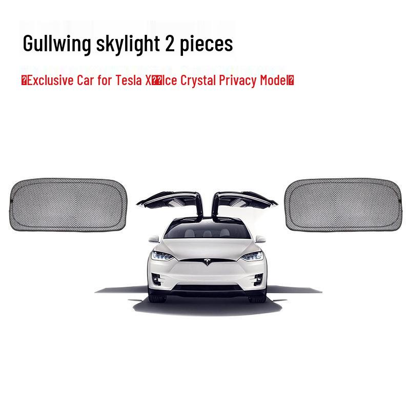 Tesla Model X Frost Crystal Sunshade for Wing Doors & Front Sunroof