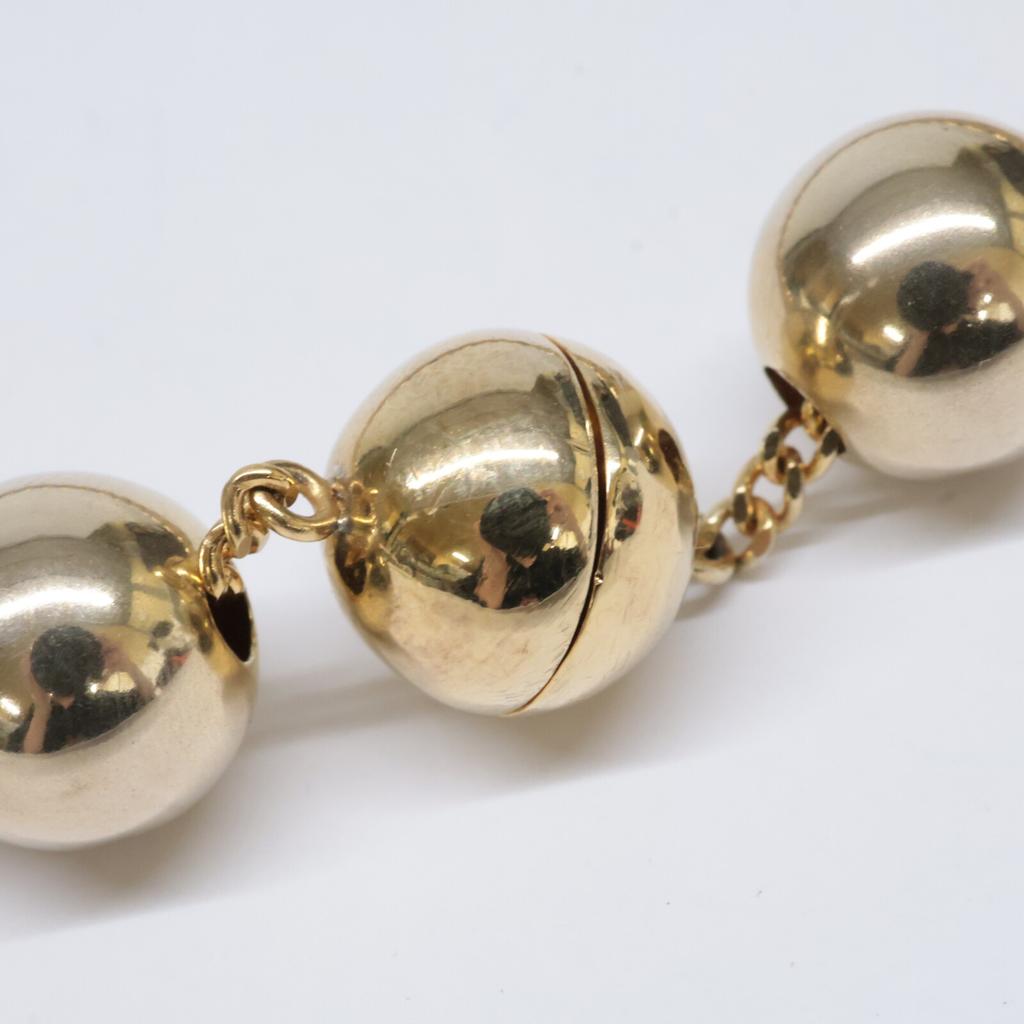 JIL SANDER [Beautiful Condition] 925 Sphere Ball Necklace S Gold colorUsed